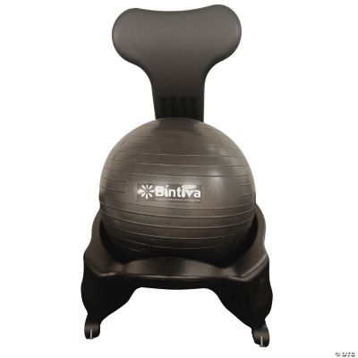 Bintiva Stability Ball Chair, Adult, Black/Black Oriental Trading