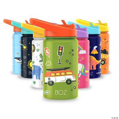 BOZ Kids Insulated Water Bottle with Straw Lid, Stainless Steel Vacuum