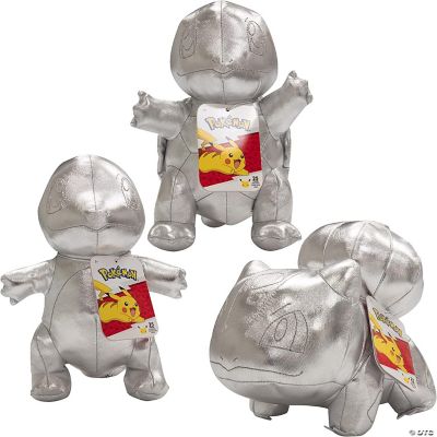 Pokemon 25th Celebration 8" Starter Plushes, 3Pack Silver Charmander