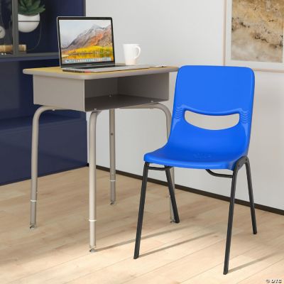 Emma + Oliver Jacobs Desk/Stackable Ergonomic Chair Set, Flex Comfort ...