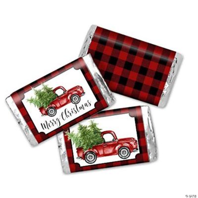 AmandaCreation Red Buffalo Plaid Mini Candybar Wrappers 45pc ...