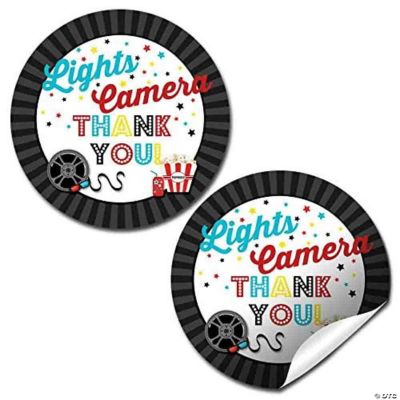 AmandaCreation Dankeskarten Movie Night – Pink & Rot, 10,2x14 Cm, 10 Karten Mit Umschlägen