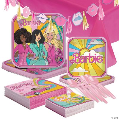 66 Pc. Vintage Barbie™ Party Disposable Tableware Kit For 8 Guests
