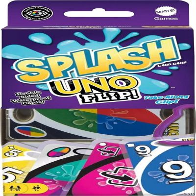 Mattel Games UNO Flip! Splash Card Game for Kids, Adults & Game Night