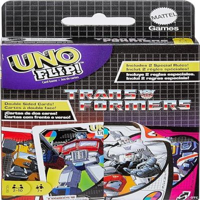 Mattel Games UNO Flip Transformers Card Game for Family Game Night 2