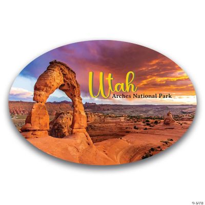 Me Up Utah Arches National Park State Oval Decal, 4x6