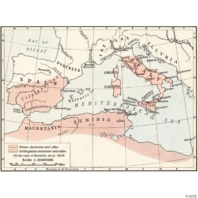 Map Of Rome And Carthage At The Beginning Of The Second Punic War 218