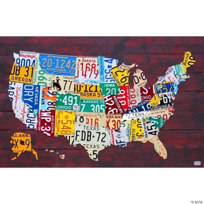 License Plate Map of the United States Poster Print by Design Turnpike