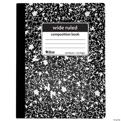 Composition Notebook, 100 Page, Wide Ruled, Black Marble