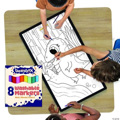 Dinosaur Coloring Poster Rug Washable Kids Art Fun Activities Birthday