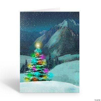 Stonehouse Collection Forest Trees Christmas Postcards - 40 Assorted 4x6 Inch Fill-in-the-Blank Cards