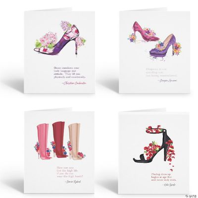 Stonehouse Collection Fashionable Shoe Note Card Set, 12 Boxed