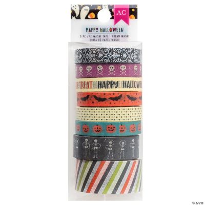 20 Rolls Halloween Washi Tape Set - Pumpkin Ghost Bat Spider Web Patterns For Crafts