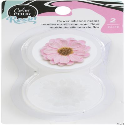 American Crafts Color Pour Stampo Per Resina – 2 Pezzi Forma Fiori, Ideale Per Creazioni Fai Da Te, Gioielli, Decorazioni - 3
