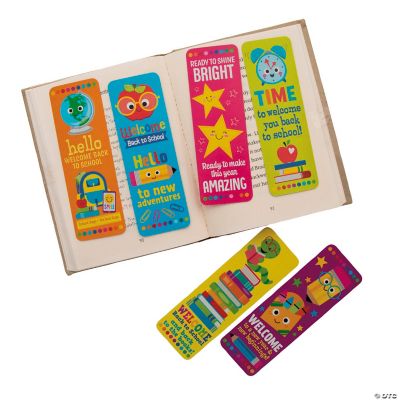 2" x 6" Brightly Colored Back to School Cardstock Bookmarks - 24 Pc ...