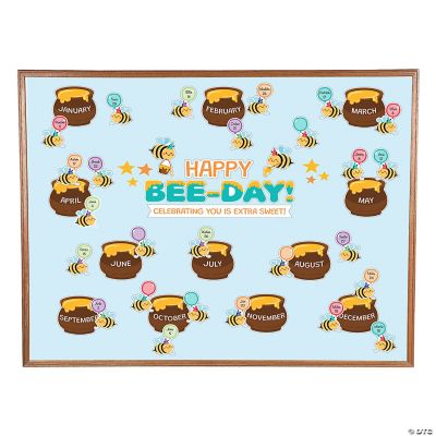 Bee Birthday Classroom Bulletin Board Set - 63 Pc. | Oriental Trading