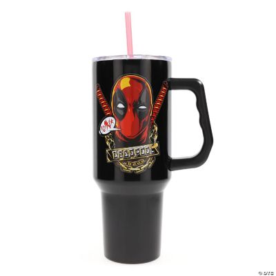 Marvel Deadpool Stainless Steel Tumbler With Handle Holds 40 Ounces ...