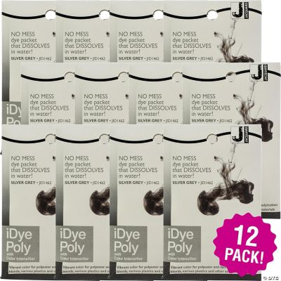 Multipack of 12 Jacquard iDye Poly Fabric Dye 14gSilver Grey