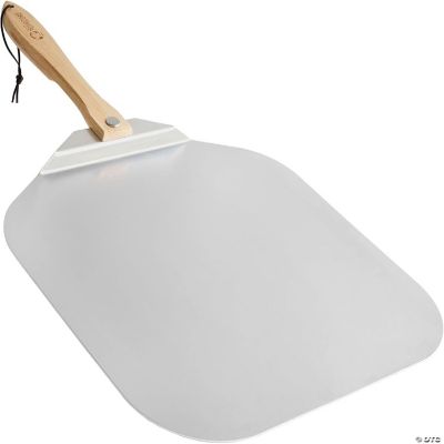 Chef Pomodoro Aluminum Metal Pizza Peel with Foldable Wood Handle for