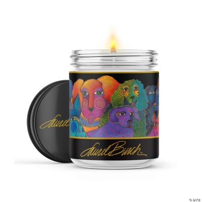 Dogs Dogs Dogs 22oz Candle Jar Mahogany Teakwood Laurel Burch