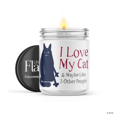 Love My Cat 22oz Candle Jar Mahogany Teakwood Flame