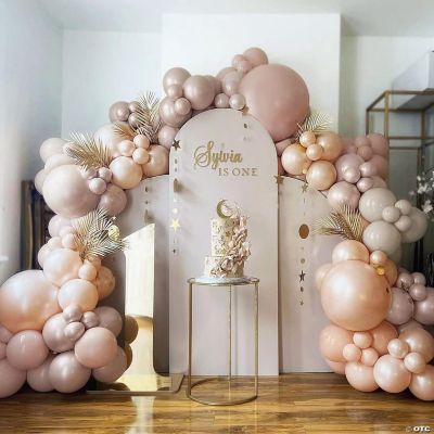 Blush Pink Balloon Garland Double Stuffed Ivory White Balloons Rose