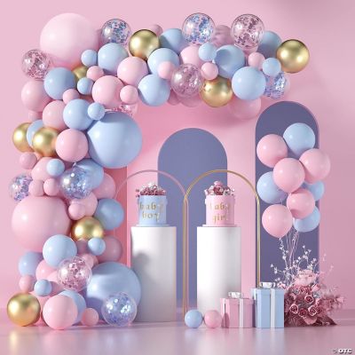 Light Pink and Blue Balloon Garland Arch Kit130 PCS 5+12+18 Inch Pink