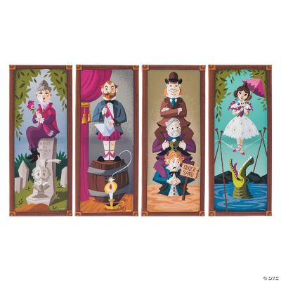 Disney Haunted Mansion 4Piece 12 x 5 Inch Canvas Wall Art Set