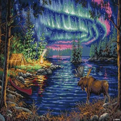 11CT Counted Abstract Horse Patterns Cross Stitch 30x40cm Full Printed Embroidery Eco-cotton Thread Handicraft For Bedroom Wall main image 0