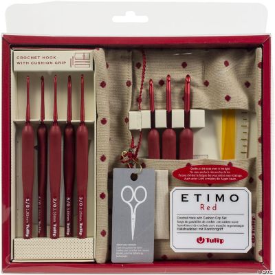 Tulip Etimo Red Crochet Hook W/ Cushion Grip Set Oriental Trading
