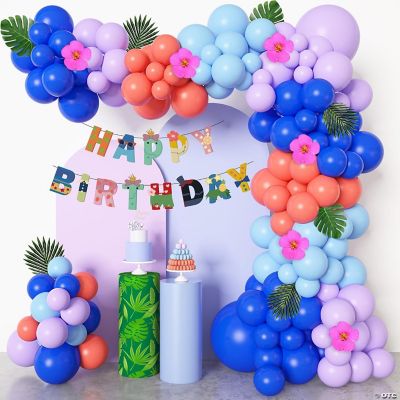 131Pcs Stich Balloons Birthday Party Decorations Garland Arch Kit, Blue