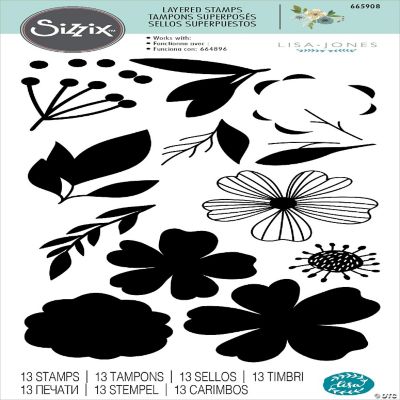 ビスマス　チップ Sizzix Layered Clear Stamps By Lisa Jones-Blossoms | Oriental Trading