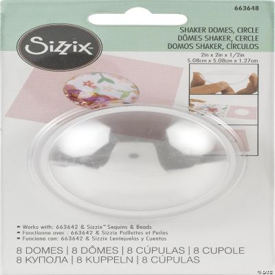 Sizzix Shaker Domes 664190 - 4 Transparente Kuppeln 8,9cm Für Kartenbasteln