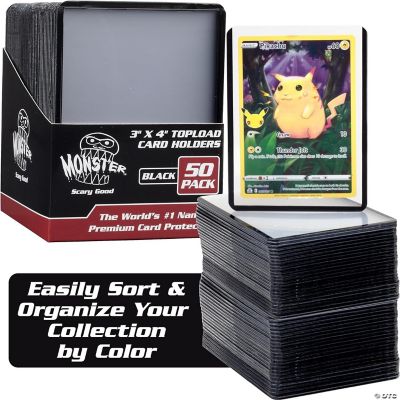 Monster Top Loaders for Collectible Trading Cards 50 Count 3x4" Clear