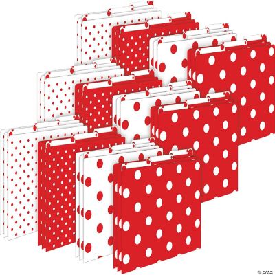 Barker Creek Red & White Dot LetterSize File Folders, 14pt stock