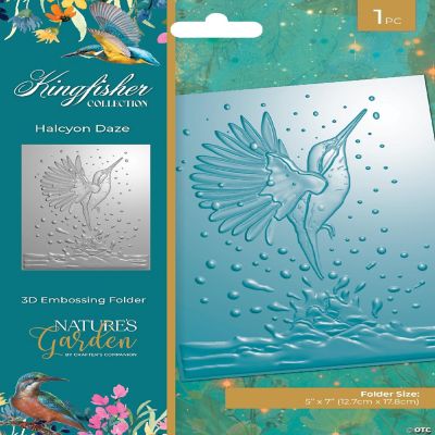 Nature's Garden Kingfisher 3D Embossing Folder 5"X7"Halcyon Daze