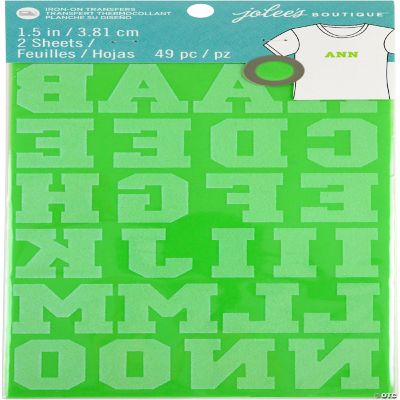 Jolee's Iron-On Letters 1.5"-Lime | Oriental Trading