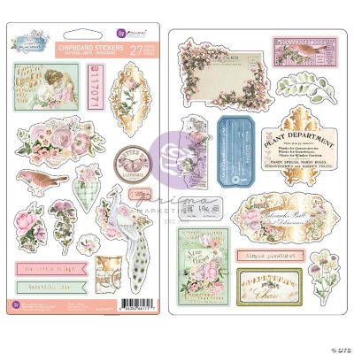 The Plant Department Chipboard Stickers 27/Pkg-Shapes W/Foil Details ...