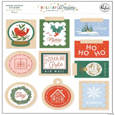 PinkFresh Wood Accent Stickers-Holiday Dreams | Oriental Trading