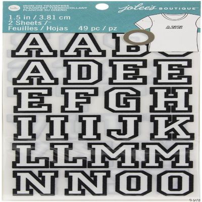 Jolee's Iron-On Letters 1.5"-White | Oriental Trading