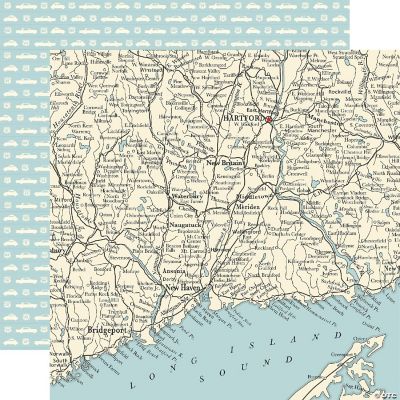 Road Trip DoubleSided Cardstock 12"X12"Long Island Sound Oriental
