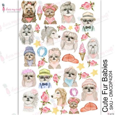 Dress My Craft Transfer Me Sheet A4Cute Fur Babies Oriental Trading