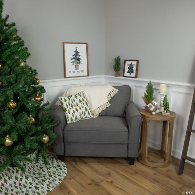 Woodland Trees Christmas Throw Pillow 15