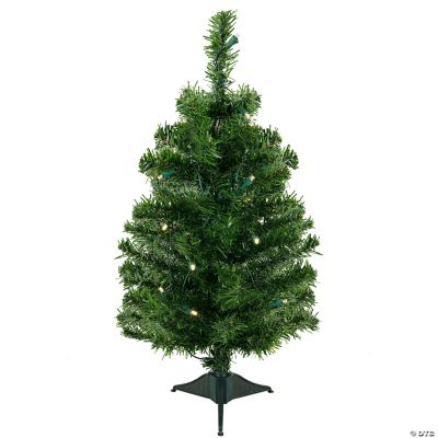 Pre-Lit Green Pine Artificial Christmas Tree With 185 White Lights main image 1