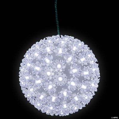 LED Lighted Starlight Sphere Hanging Outdoor Christmas Decoration- 7.5 ...