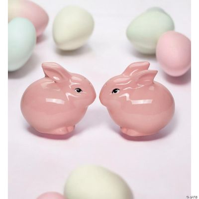 Ceramic Pink Bunny Rabbit Salt and Pepper Shakers, Spring Decor ...