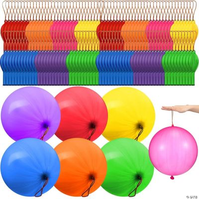 350 Pcs Punch Balloons, Assorted Colors, Heavy Duty with Rubber Handle