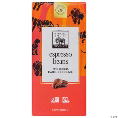 Endangered Species Dark Chocolate Bar Espresso Tiger (12x3 Oz) main image 0