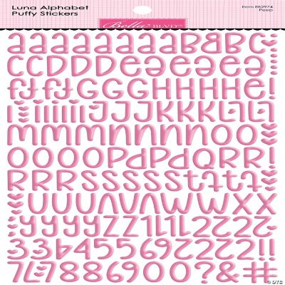 Bella Besties Luna Alphabet Puffy Stickers-Peep