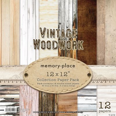Memory Place Collection Pack 12"X12"Vintage Wood Work Oriental Trading